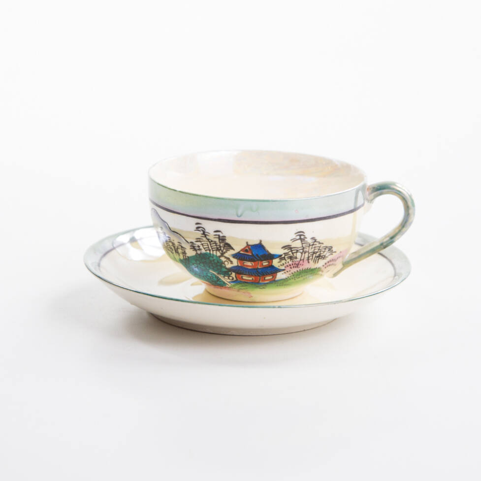 Jogo de Chá de Porcelana com xícaras japonês